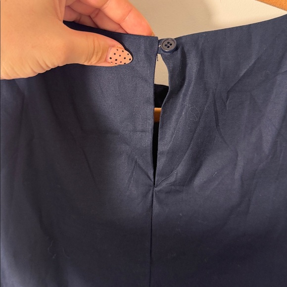 NWT Reformation Adalyn Sleeveless Navy Linen Shift Dress Size M - Picture 6 of 13